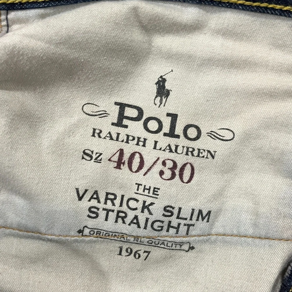 Polo Ralph Lauren Jean Men 40x30 (fits 42x30) Denim Varick Slim Straight Western